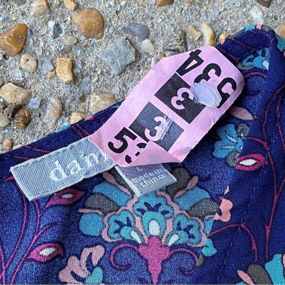 Daniel Rainn Stitch Fix Floral Sleeveless Blue Blouse Size L - Picture 2 of 7